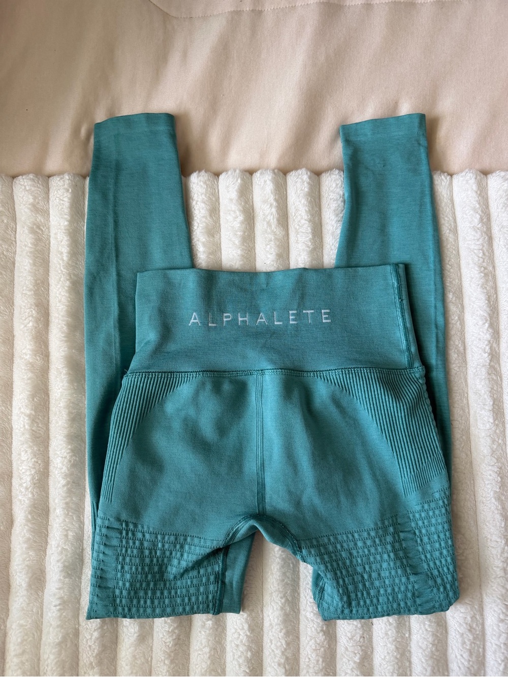 Alphalete Teal High-Rise Seamless Leggings